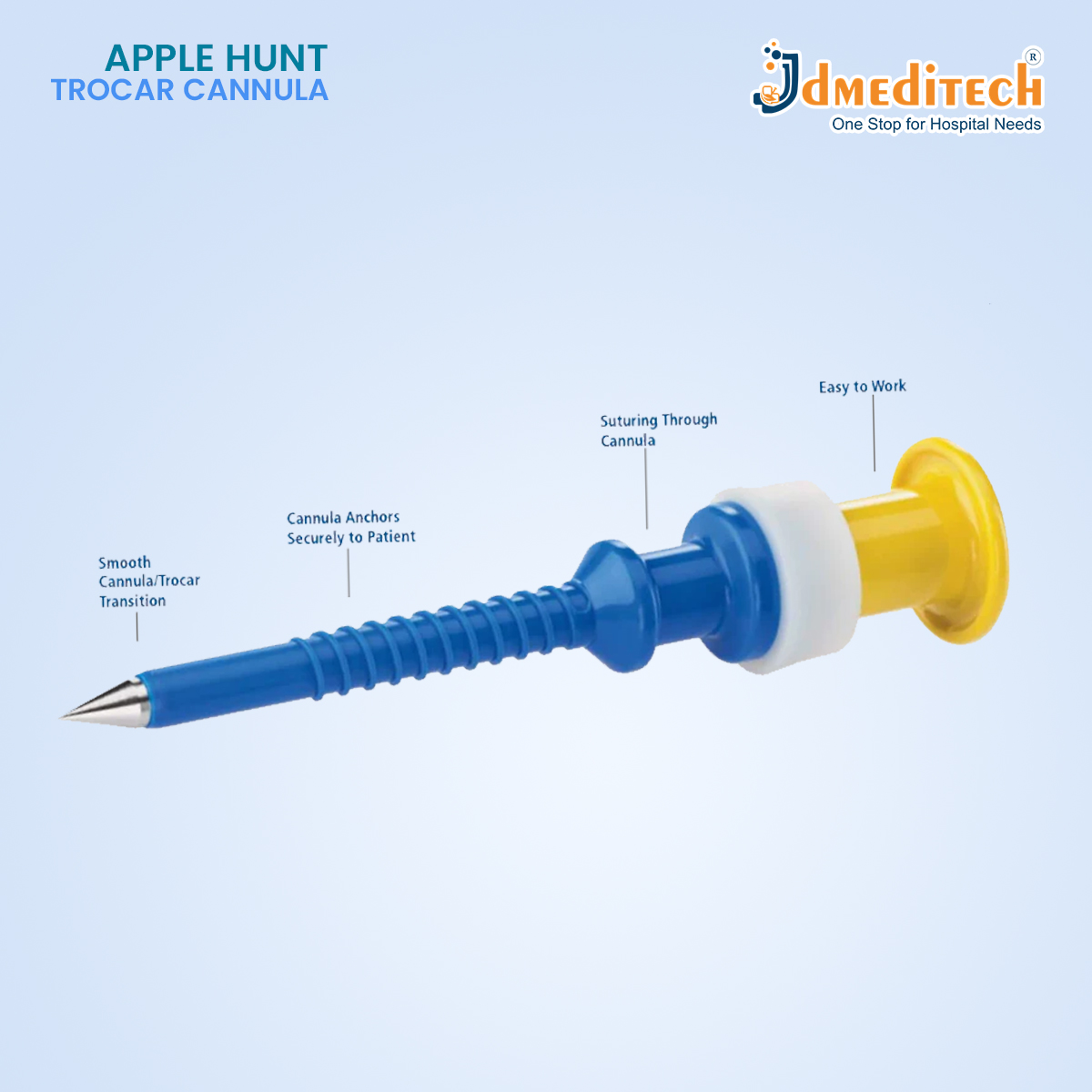 Apple Hunt Trocar Cannula jdmeditech