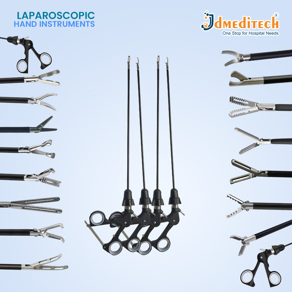 Laparoscopic Hand Instruments (Forceps Grasper Scissor) jdmeditech
