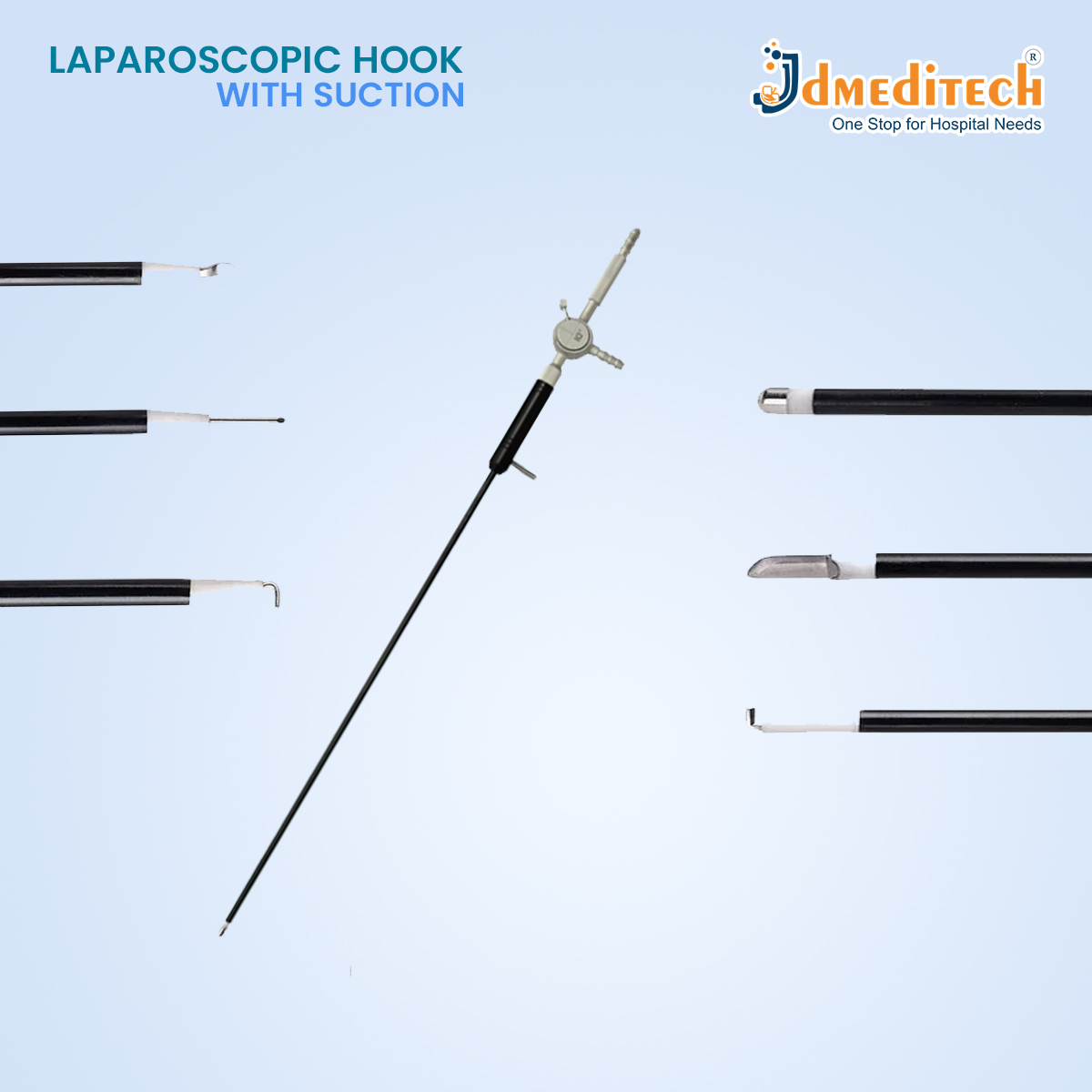 Laparoscopic Hook With Suction jdmeditech