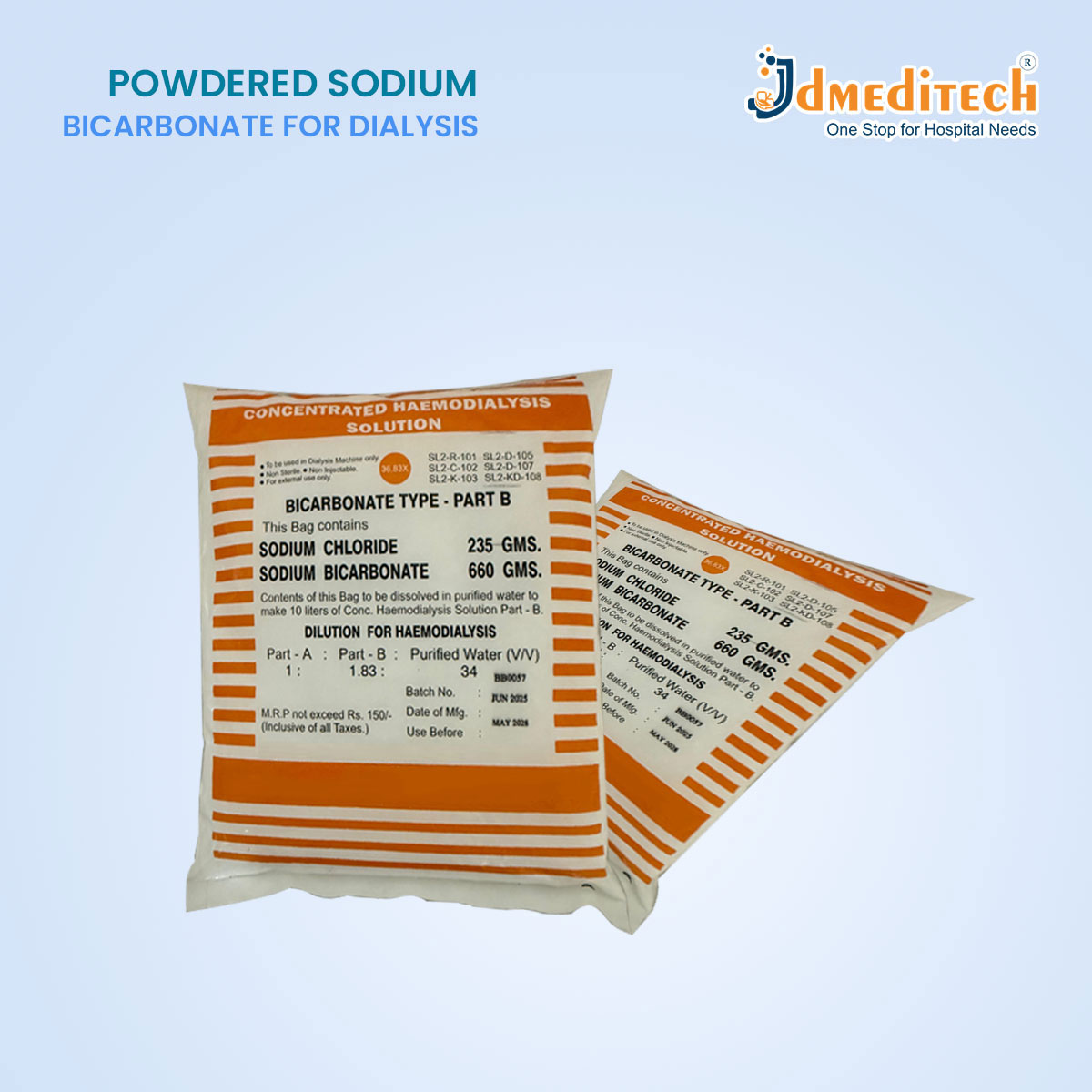 Powdered Sodium Bicarbonate For Dialysis jdmeditech