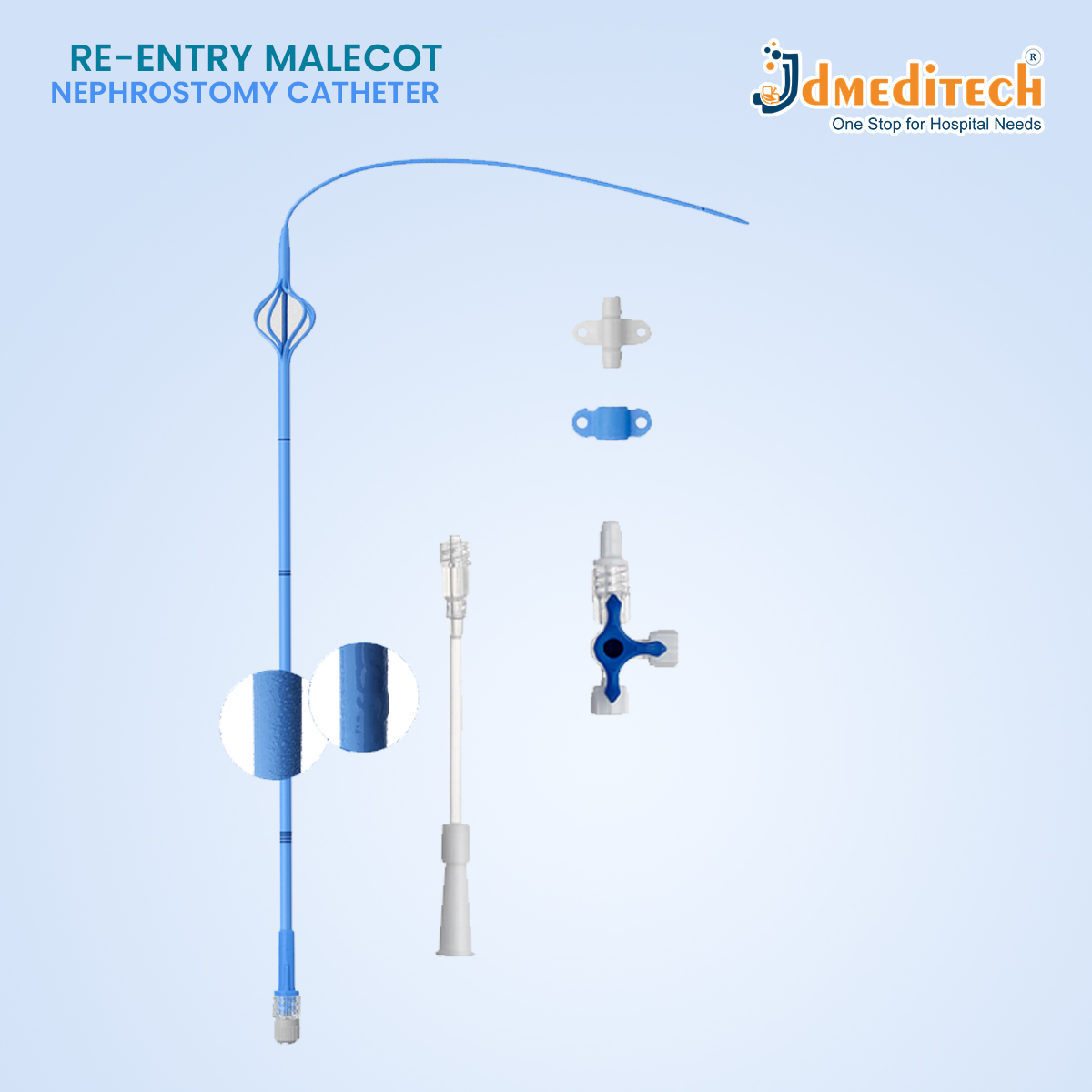 Re-Entry Malecot Nephrostomy Catheter jdmeditech