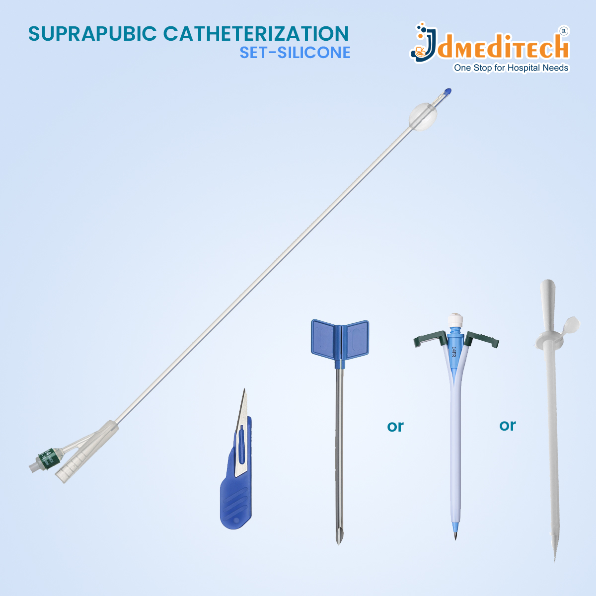 Suprapubic Catheter Set Silicone jdmeditech