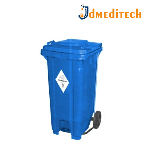 Waste Bins With Foot Paddles & Wheels jdmeditech