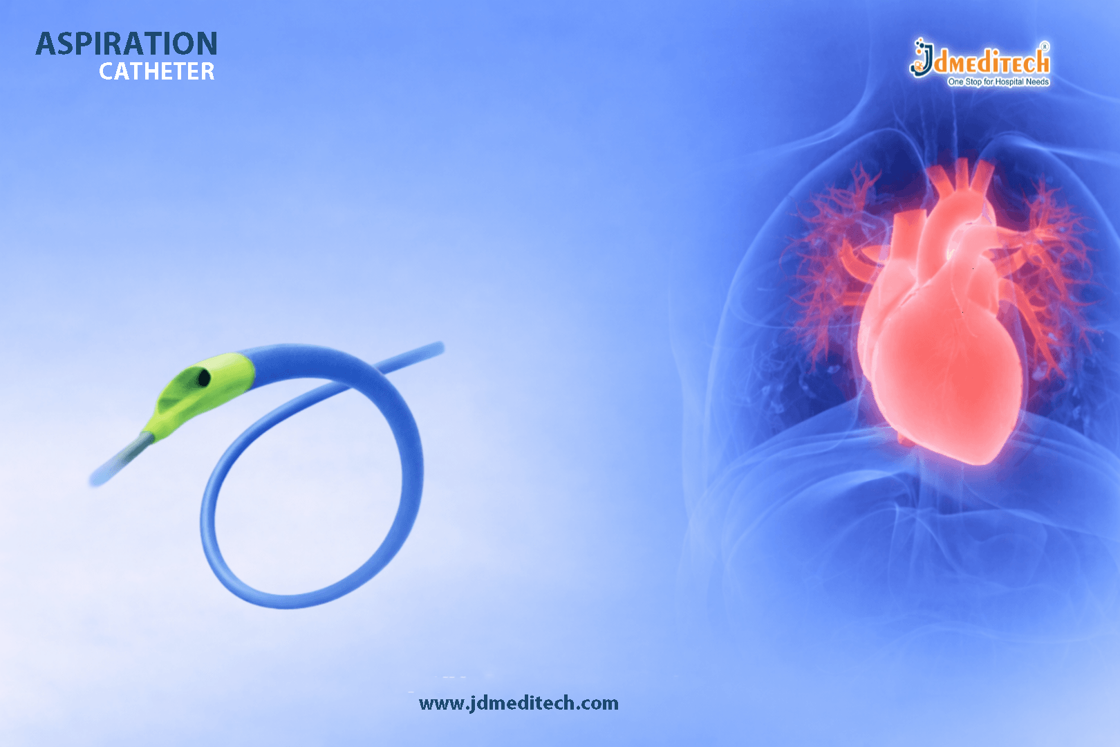 Aspiration Catheter for Thrombus Removal – Precision Vascular Device