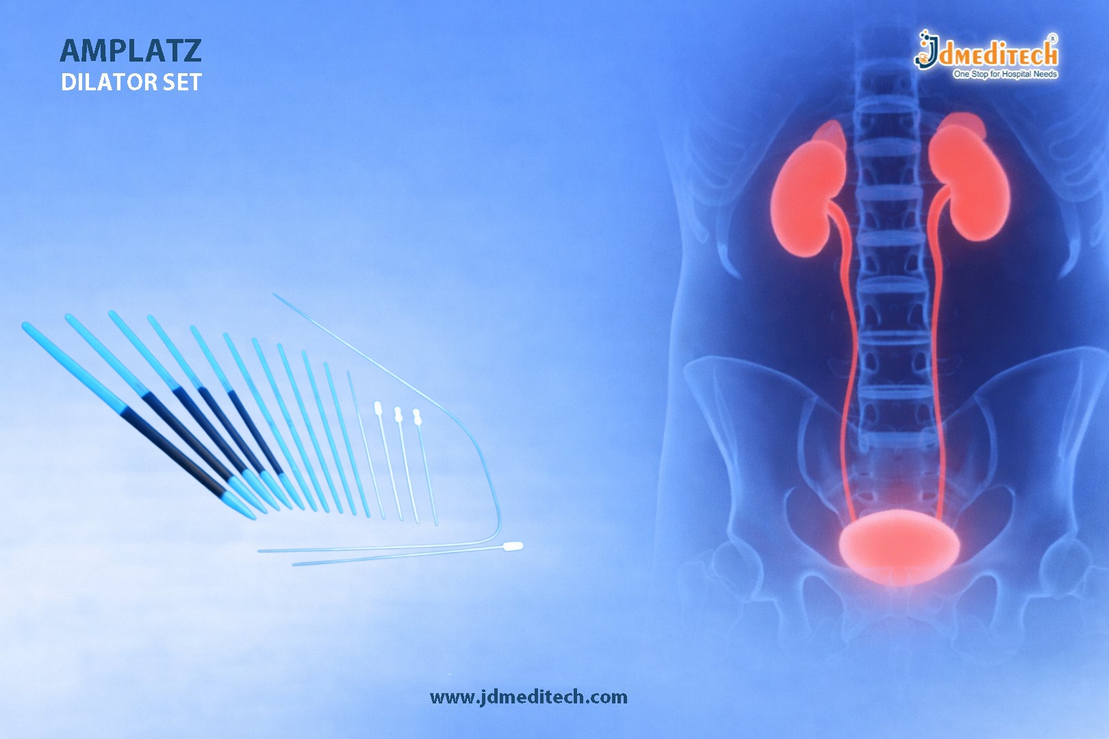 Amplatz Dilator Set for Percutaneous Tract Dilation