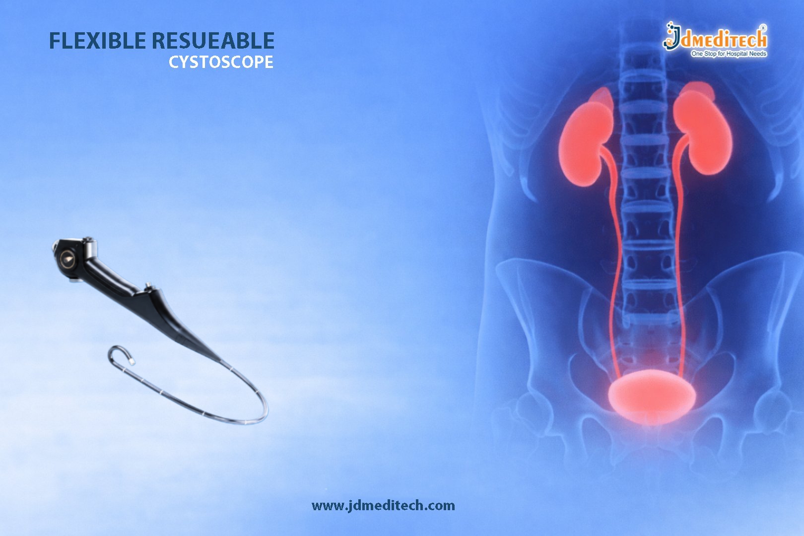 Flexible Reusable Cystoscope for Advanced Urology Visualization