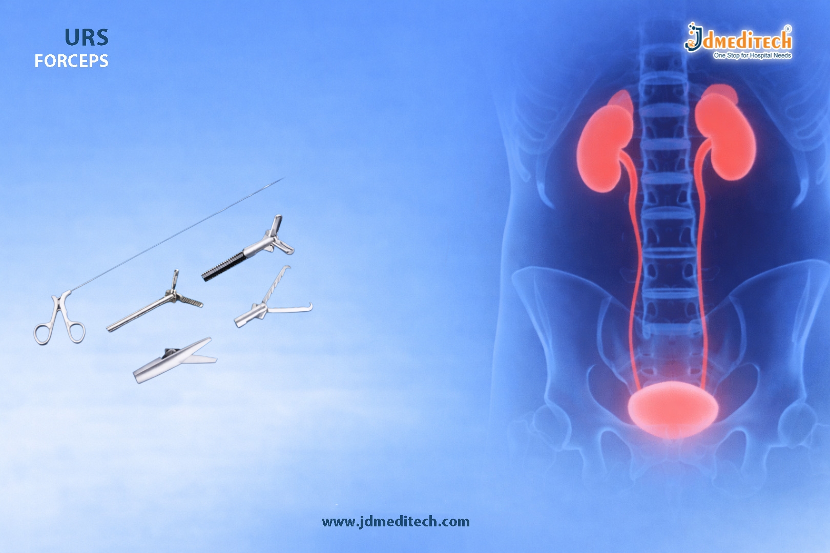 Endoscopic URS Forceps Set for Precision Ureteroscopy