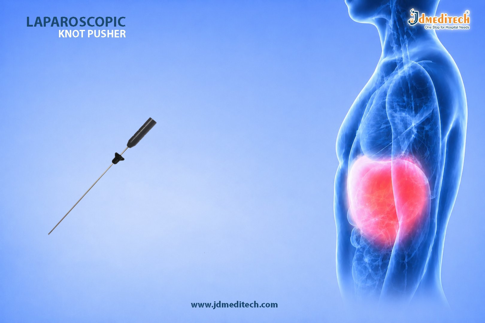 Laparoscopic Knot Pusher – Sterile & Durable Surgical Instrument for Precise Knot Placement