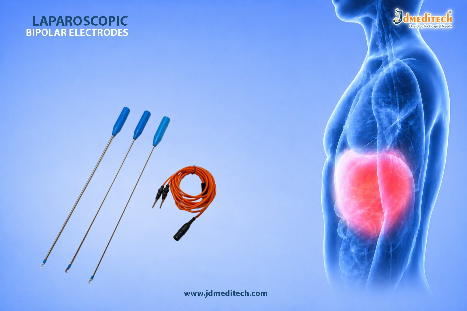 Laparoscopic Bipolar Electrode for Safe Surgical Coagulation