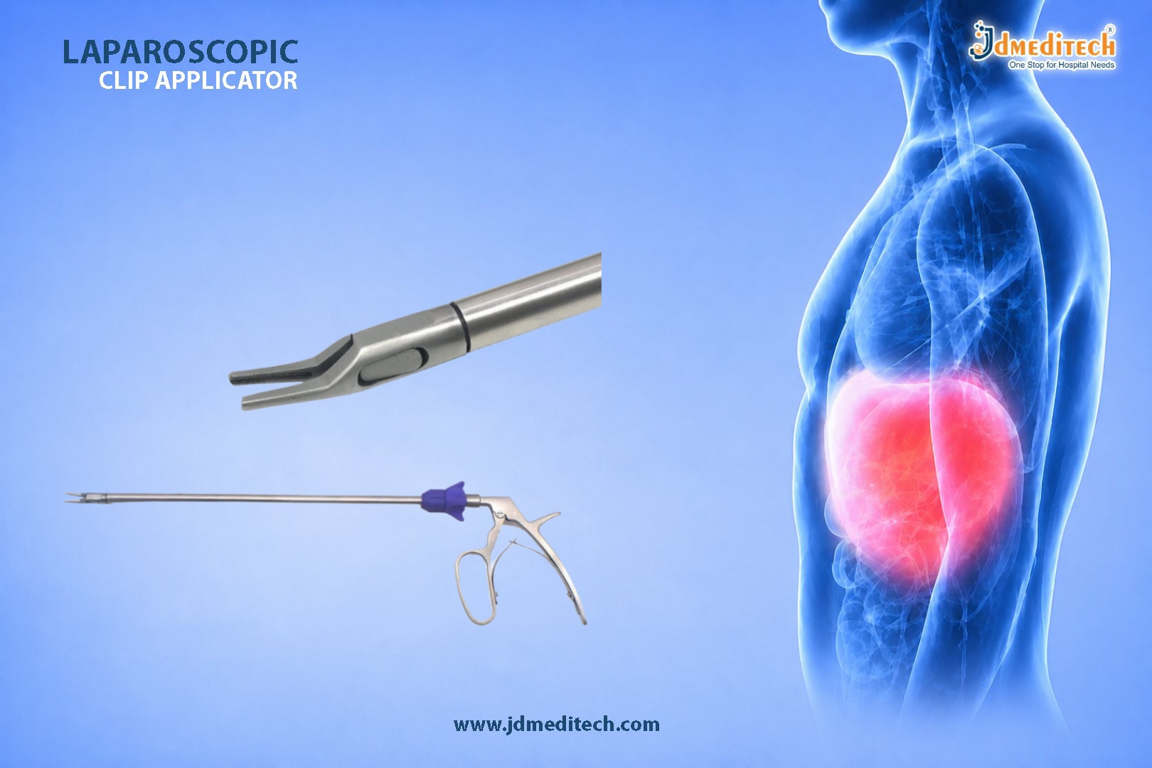 Laparoscopic Clip Applicator for Accurate Clip Placement in Surgery