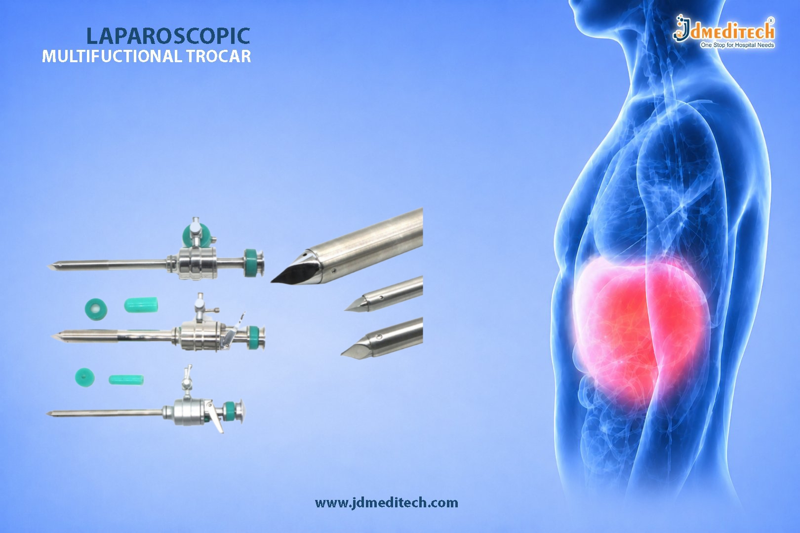 Laparoscopic Multifunctional Trocar for Minimally Invasive Surgery