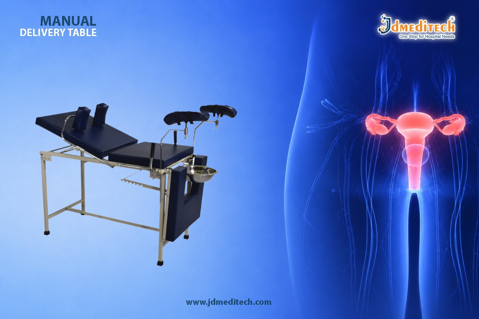 Manual Delivery Table for Safe and Comfortable Maternity Care