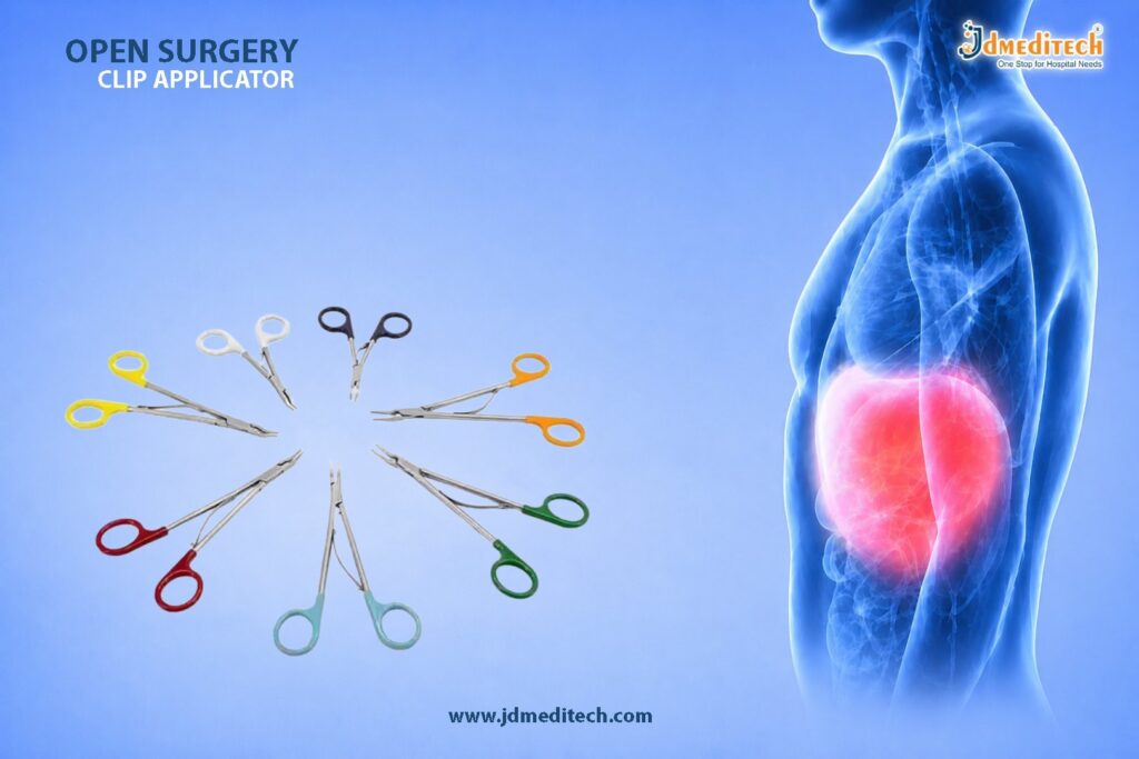 Open Surgery Clip Applicator for Safe Surgical Procedures