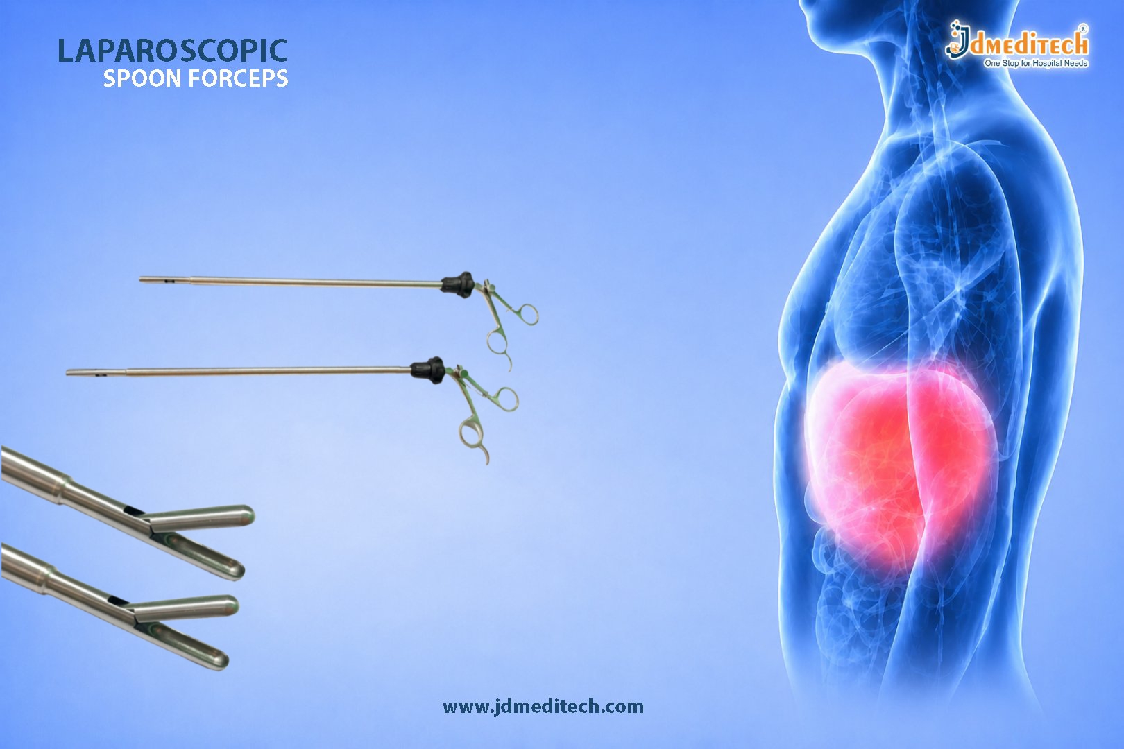 Laparoscopic Spoon Forceps for Precise Tissue Handling in Surgery