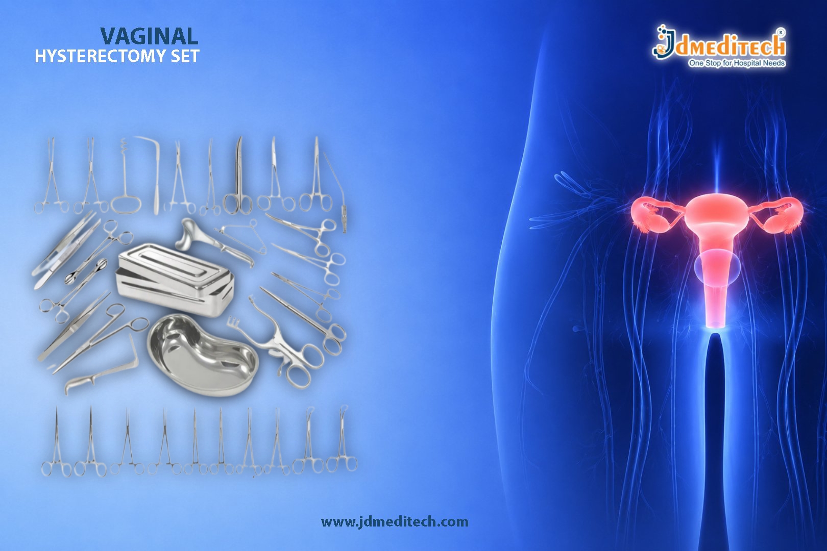 Vaginal Hysterectomy Set for Safe Gynecological Surgery