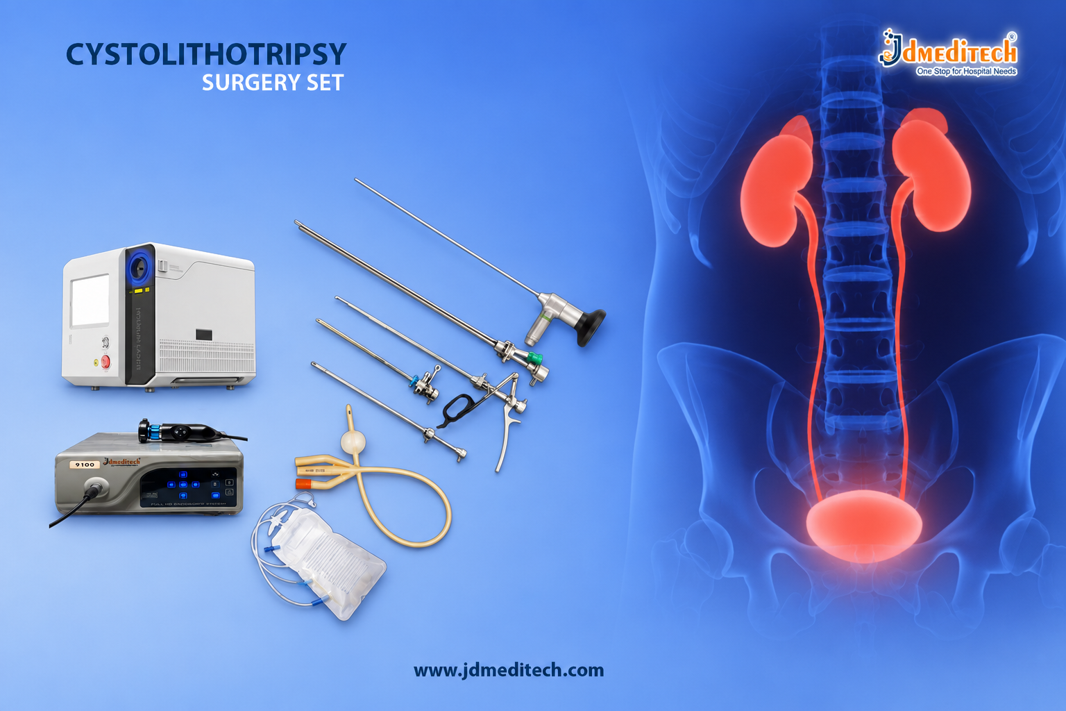 Cystolithotripsy Surgery Set for Bladder Stone Management | JDMeditech