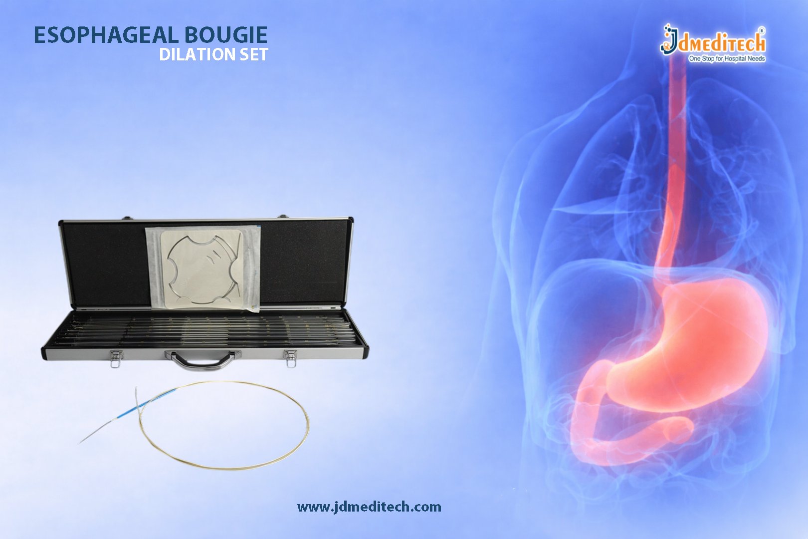 Esophageal Bougie Dilation Set for Stricture Treatment