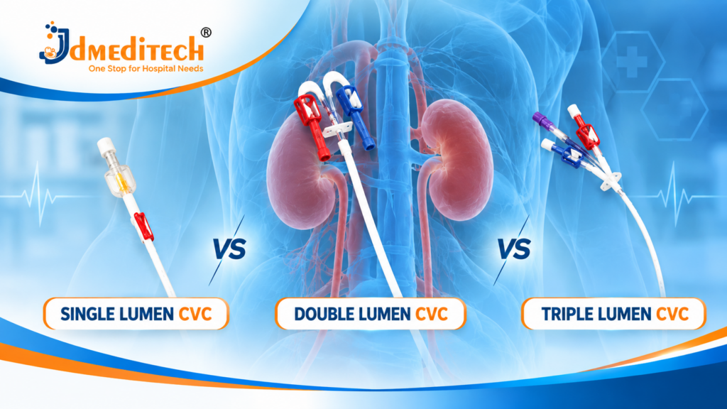 Single Lumen vs Double Lumen vs Triple Lumen CVC: Key Differences