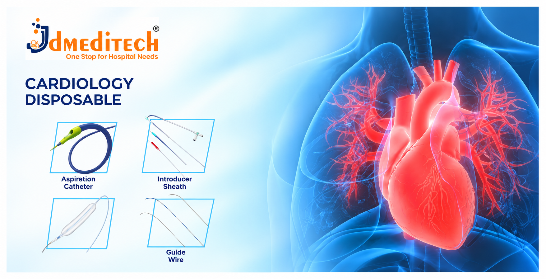 Cardiology Disposable Products: Catheters, Introducer Sheaths & Guide Wires